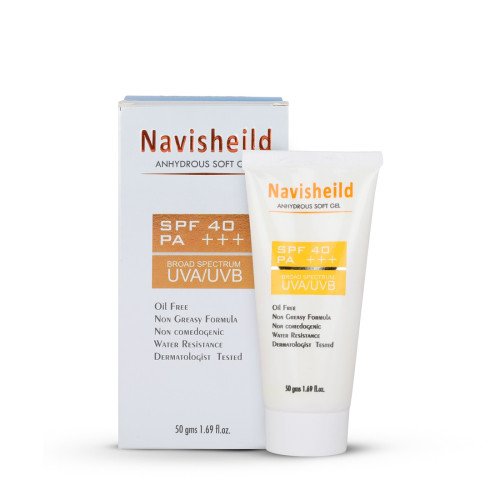 Navishield Anhydrous Soft Gel with SPF 40 PA+++ | UVA/UVB Protection | Water-Resistant Navishield Anhydrous Soft Gel with SPF 40 PA+++ | UVA/UVB Protection | Water-Resistant